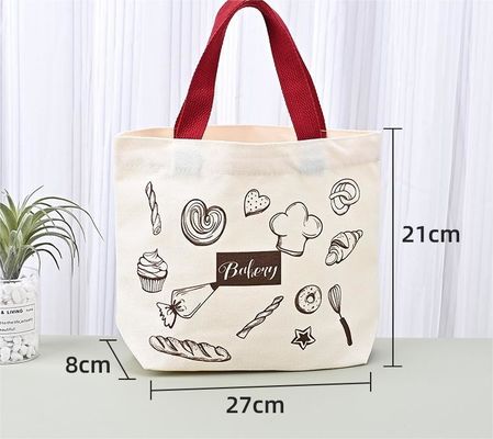 Newest Fashinable Recycled Cotton Canvas Tote Bag with Custom Print Logo Shopping