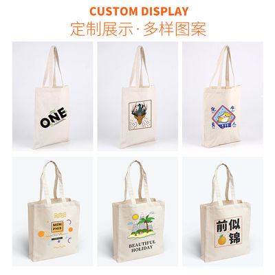Customizable Size Fashion Style Canvas Tote Bag Other Pattern Type Plain Custom Canvas Bag