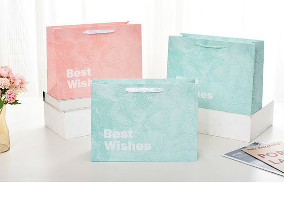 Customized Printed Logo Luxury Boutique Shopping Paper Gift Bags for Packing Items