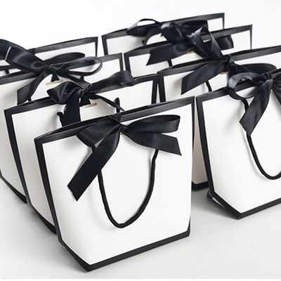 Gift Paper Bag Packaging With Handle For Custom Clothing Shopping Bags Packing Items