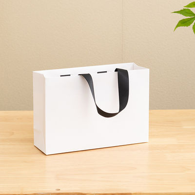 Custom Printed Paper Bags Cardboard Luxury White Kraft Paper Gift Bag for Shopping Bag