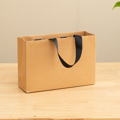 Custom Printed Paper Bags Cardboard Luxury White Kraft Paper Gift Bag for Shopping Bag