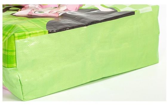 Curved Corners Durable PP Laminated Non Woven Tote Shop Bag with Button Closure Durable