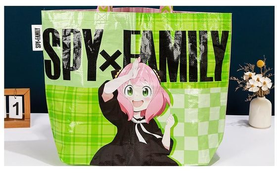 Curved Corners Durable PP Laminated Non Woven Tote Shop Bag with Button Closure Durable