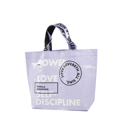 Handled Style Personalized Tote Shopping Bag with Customized Color and Multi Color Logo