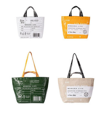 Handled Style Personalized Tote Shopping Bag with Customized Color and Multi Color Logo