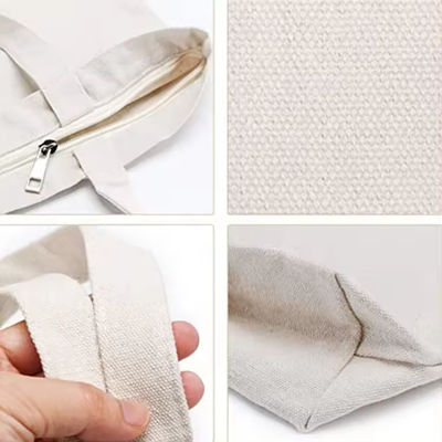 Soft-loop Style Custom Printed Eco Friendly Recycled Large Canvas Grocery Shopping Strap Tote Bag
