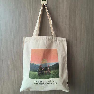 Canvas Shopping Bag with Logos Plain Custom Sublimation Blanks White Polyester Tote Bag