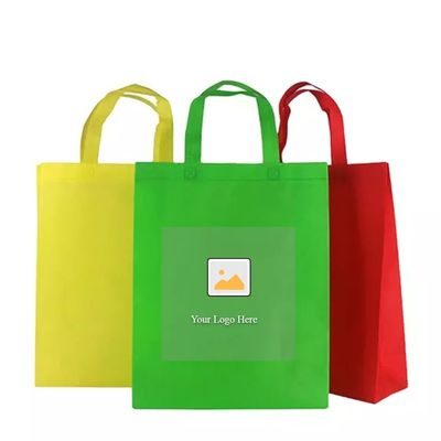 Medium Size 30-50cm Non Woven Tote Bag with Heat Transfer Printing Customizable Logo