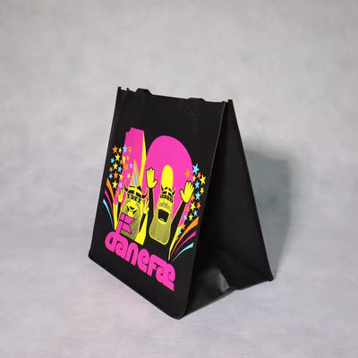 Custom Logo Printed Reusable Non Woven Tote Bags for Grocery Shopper Heat Transfer