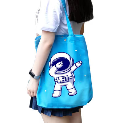 Newest Fashinable Style Custom Shopping Bag Canvas Tote Bags with Full Color Printing
