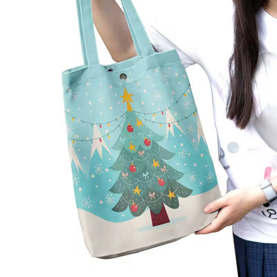 Newest Fashinable Style Custom Shopping Bag Canvas Tote Bags with Full Color Printing