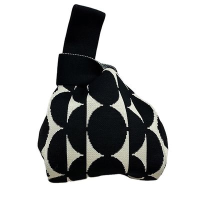 Fashion Luxury Flower Pattern Mini Purse Women Handbag Shopping Cute Knitted Tote Bag