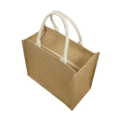 Jute Tote Bag for Wedding Natural Burlap Linen Canvas Shopping Bag
