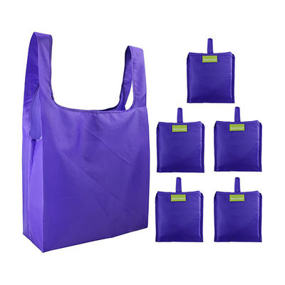 Medium Size Ripstop Reusable Foldable Folding Tote Shopping Bag Customizable Design