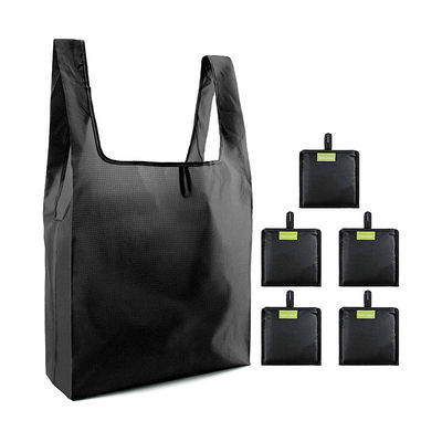 Medium Size Ripstop Reusable Foldable Folding Tote Shopping Bag Customizable Design