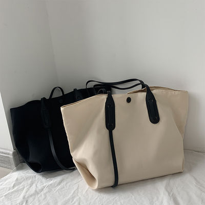 Zipper Messenger Bag Nylon Material Printed Logo Printing Shopping Bag for Daily Life