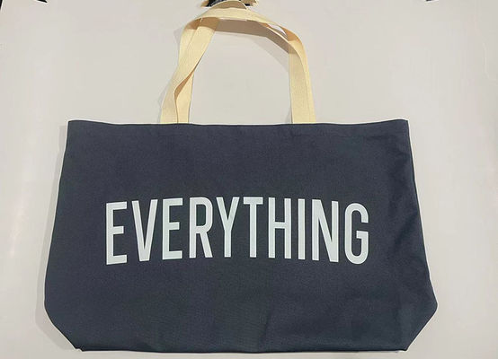 Custom Logo Accepted Medium Oversized Printed Shopping Tote for Travel Convenience