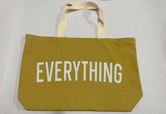 Custom Logo Accepted Medium Oversized Printed Shopping Tote for Travel Convenience