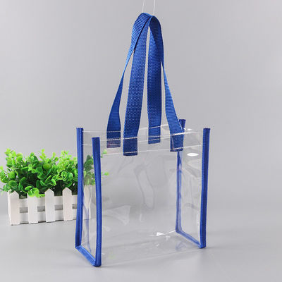 Plastic Tote Shopping Bag Shoulder Pvc Beach Hand Bag With Logo Zipper For Merchandise