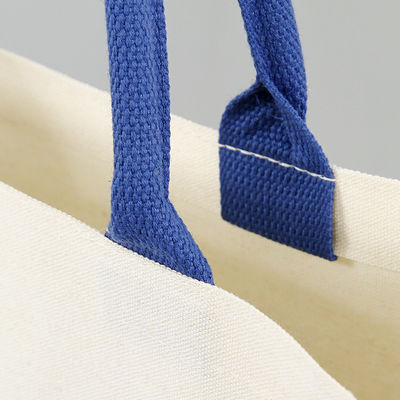 Customized Tote Bag Blank Square Bottom Cotton Canvas Shopping Handbag for Advertising