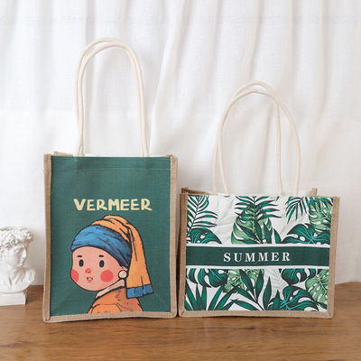 Newest Fashionable Print Pattern Custom Handmade Blank Cotton Canvas Tote Bag with Logo