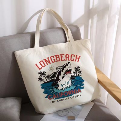 Promotion Custom Shoulder Durable Cotton Canvas Shopping Tote Bag with Large Capacity
