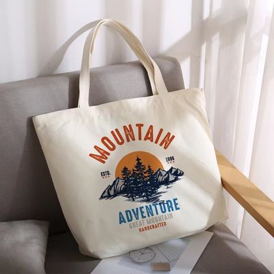 Promotion Custom Shoulder Durable Cotton Canvas Shopping Tote Bag with Large Capacity