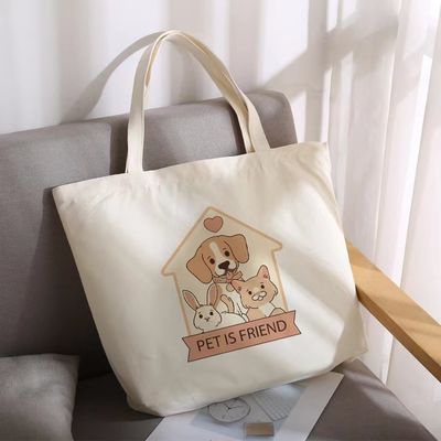 Promotion Custom Shoulder Durable Cotton Canvas Shopping Tote Bag with Large Capacity