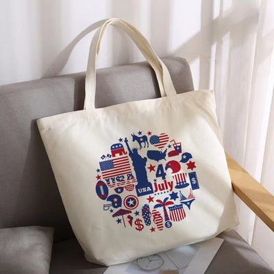 Promotion Custom Shoulder Durable Cotton Canvas Shopping Tote Bag with Large Capacity