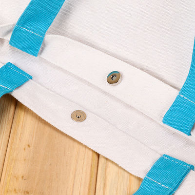 Custom Logo Accepted Large Cotton Zip Bag for Business Handheld Needs