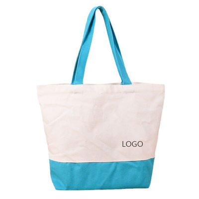 Custom Logo Accepted Large Cotton Zip Bag for Business Handheld Needs