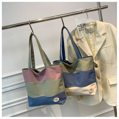 Shopping Beach Boat Bottom Shape Top Handle Handbag Striped Tote Bags Eco Friendly Cotton Canvas