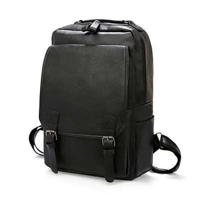 20-37 Litre Capacity Softback Backpack for Men's Leather Business Bag and Schoolbag