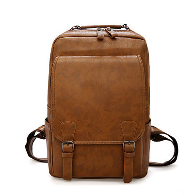 20-37 Litre Capacity Softback Backpack for Men's Leather Business Bag and Schoolbag