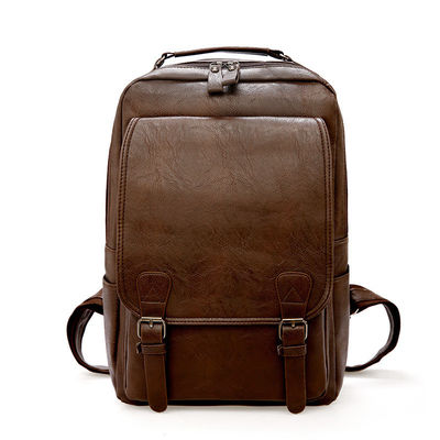 20-37 Litre Capacity Softback Backpack for Men's Leather Business Bag and Schoolbag