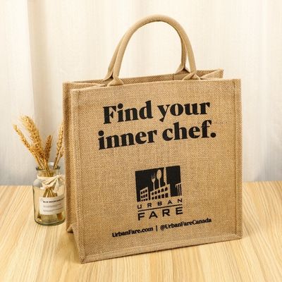 Custom Small Burlap Jute Tote Bag for Shopping Customized Color and OEM/ODM Acceptable