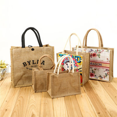 Custom Small Burlap Jute Tote Bag for Shopping Customized Color and OEM/ODM Acceptable