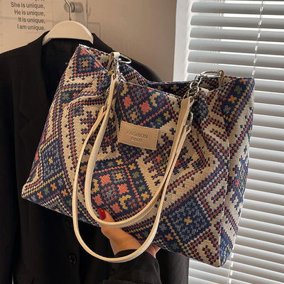 Print Pattern Printed Canvas Shopping Bag Durable Tote Tapestry Bag for Promotion