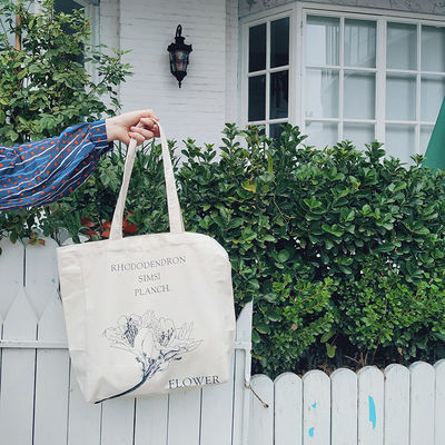 Customized Color Canvas Shopping Bag with and Printed Pattern Customization