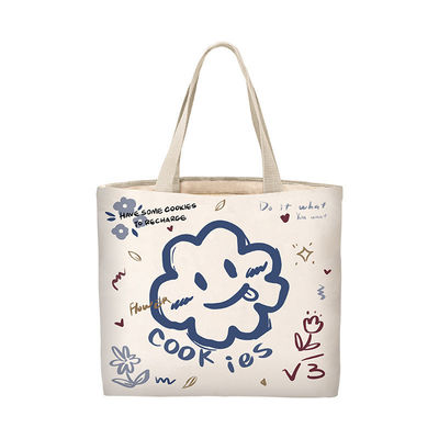 Newest Fashinable Style Customized Logo Cotton Canvas Tote Bag with Zipper Promotion