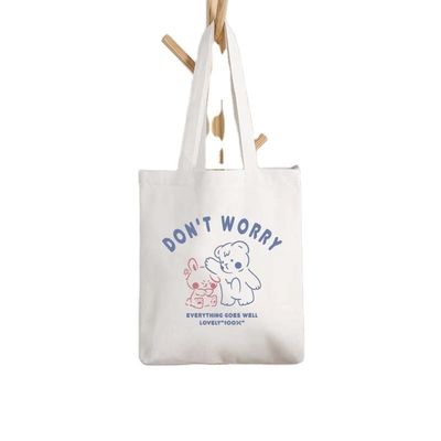 Daily Life Custom Printed Logo Cotton Canvas Tote Bag Foldable Reusable Shopping Bag