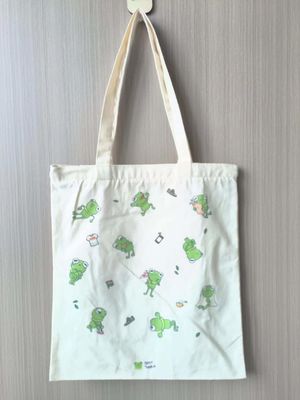 Printed Organic Cotton Canvas Tote Bag Large Reusable Shopping Bag with Custom Logo