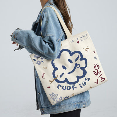 Medium Canvas Tote Bag Made of Organic Cotton Linen for Sustainable Shopping Solutions