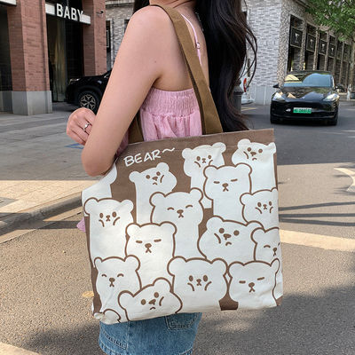 Medium Canvas Tote Bag Made of Organic Cotton Linen for Sustainable Shopping Solutions