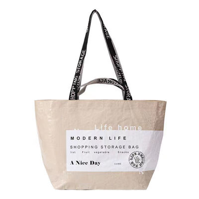 Gifts All Seasons Foldable Laminated PP Woven Tote Bag with Custom Logo Printing Services