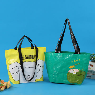 Gifts All Seasons Foldable Laminated PP Woven Tote Bag with Custom Logo Printing Services
