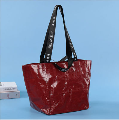 Gifts All Seasons Foldable Laminated PP Woven Tote Bag with Custom Logo Printing Services