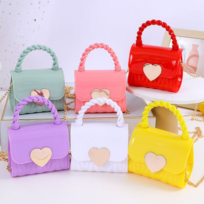 Mini Chain Strap Messenger Purses Fashion PVC Tote Bags with PVC Lining Material