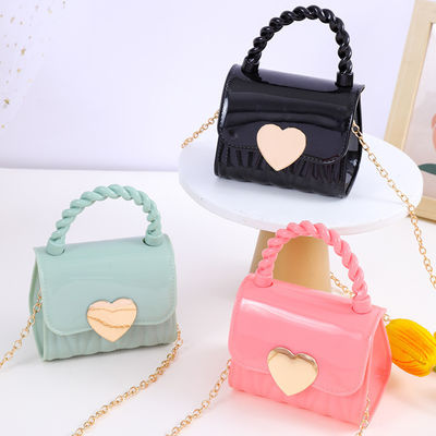 Mini Chain Strap Messenger Purses Fashion PVC Tote Bags with PVC Lining Material